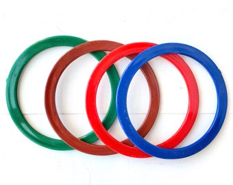 12 pulseras rígidas vintage apilables - 4 opciones de color
