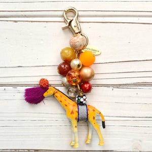 Lenora Dame Perlen Giraffe Taschenanhänger