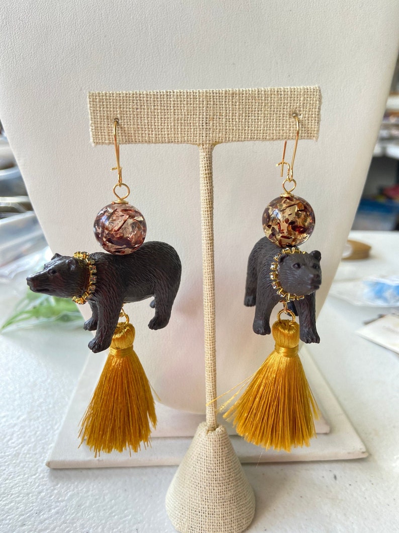 Lenora Dame Gordon the Grizzly Bear Earrings Etsy