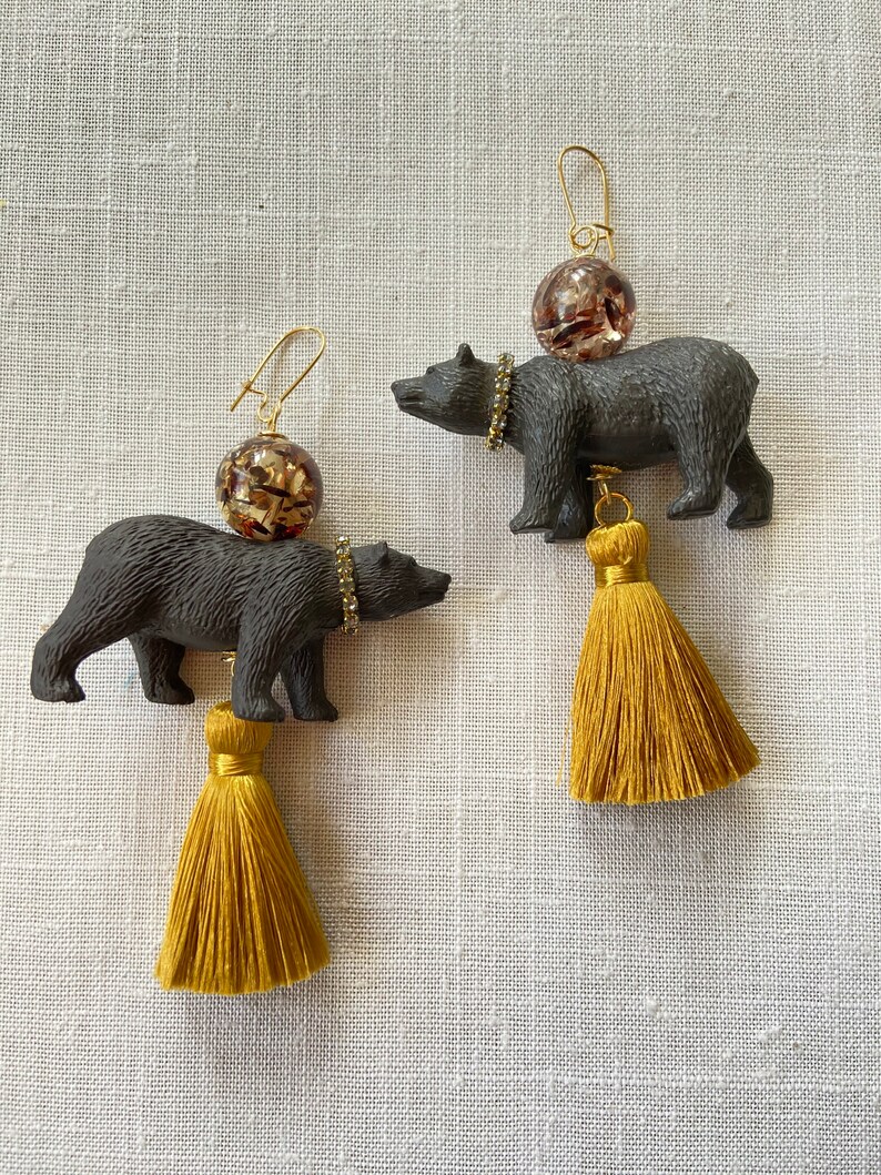 Lenora Dame Gordon the Grizzly Bear Earrings Etsy