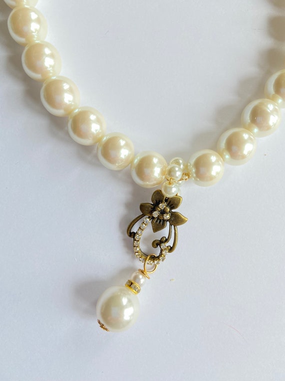 Lenora Dame Princess Pearl Choker Necklace | Etsy