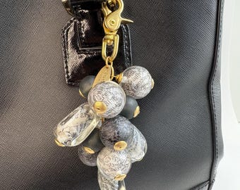 NEW Lenora Dame Newspaper Bead Bag Charm - Etsy