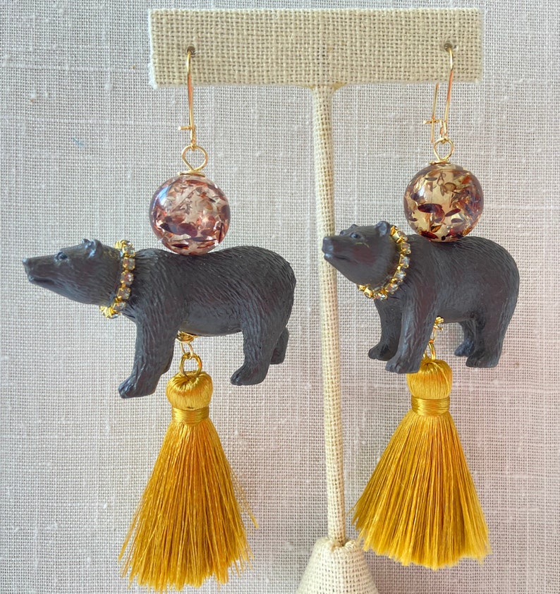 Lenora Dame Gordon the Grizzly Bear Earrings Etsy