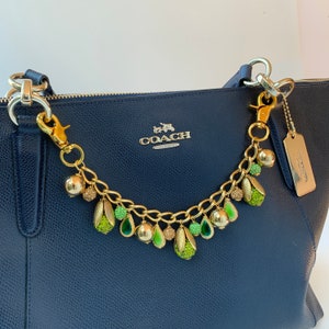 NEW DESIGN! Lenora Dame Green Goddess Chain Bag Charm