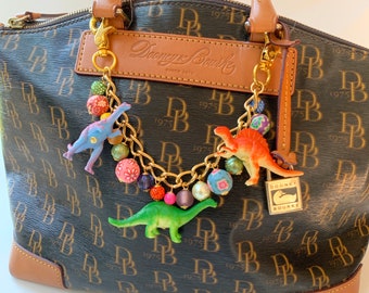 NEW DESIGN! Lenora Dame Dinosaur Chain Bag Charm