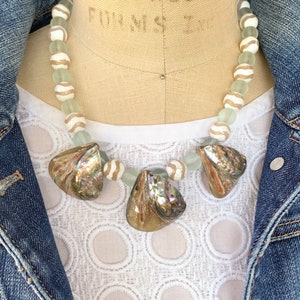 Lenora Dame Abalone Statement Necklace - One-of-a-Kind