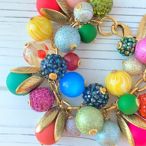 Lenora Dame Colorful Bead Cap Bauble Charm Bracelet image 2