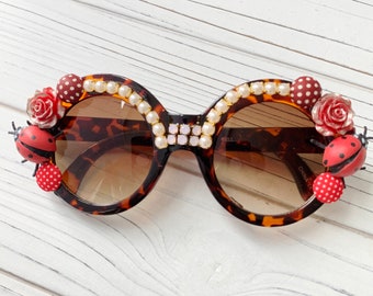 Lenora Dame Scarlett Sunnies Embellished Sunglasses