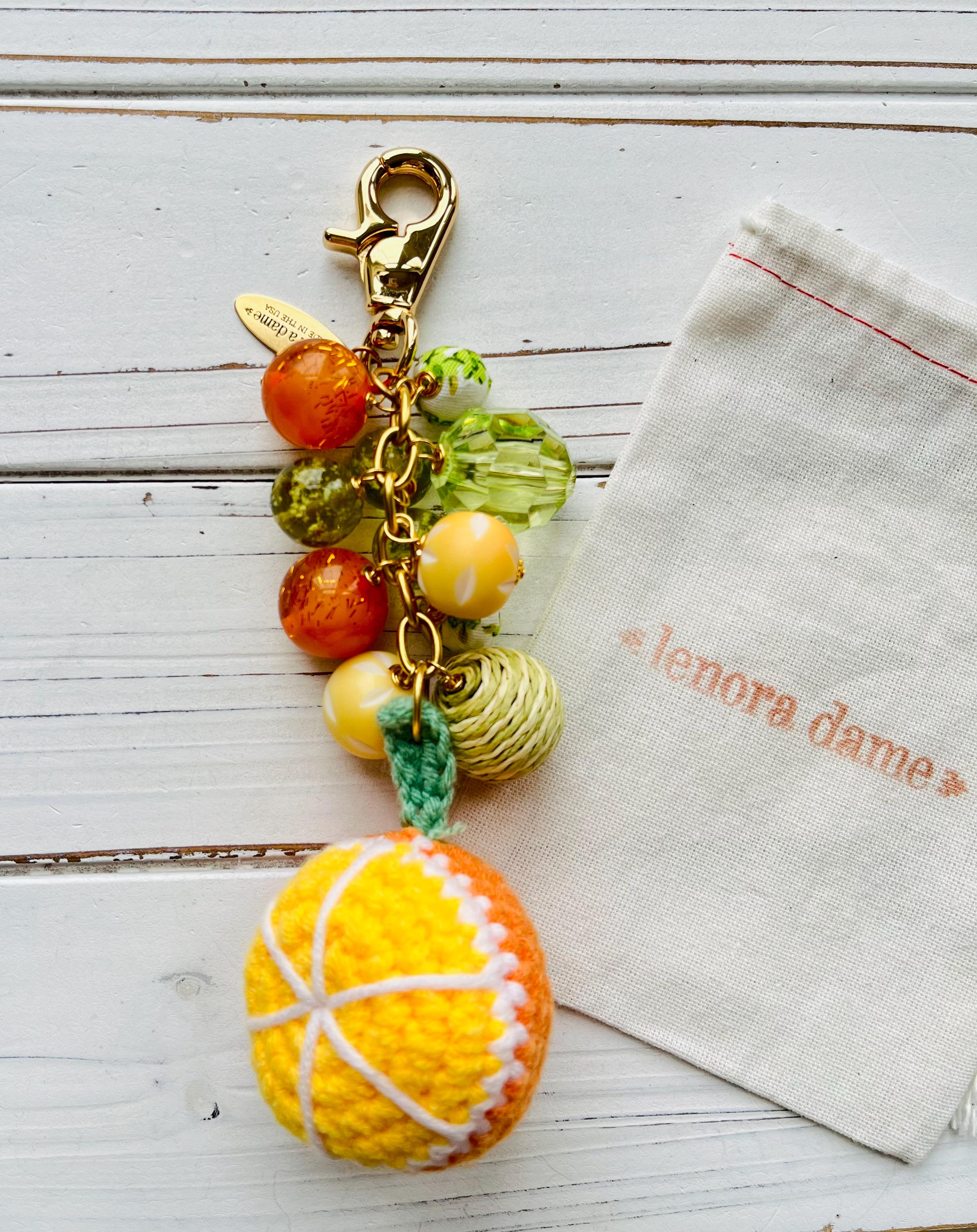 NEW Lenora Dame Crochet Citrus Bag Charm - Etsy