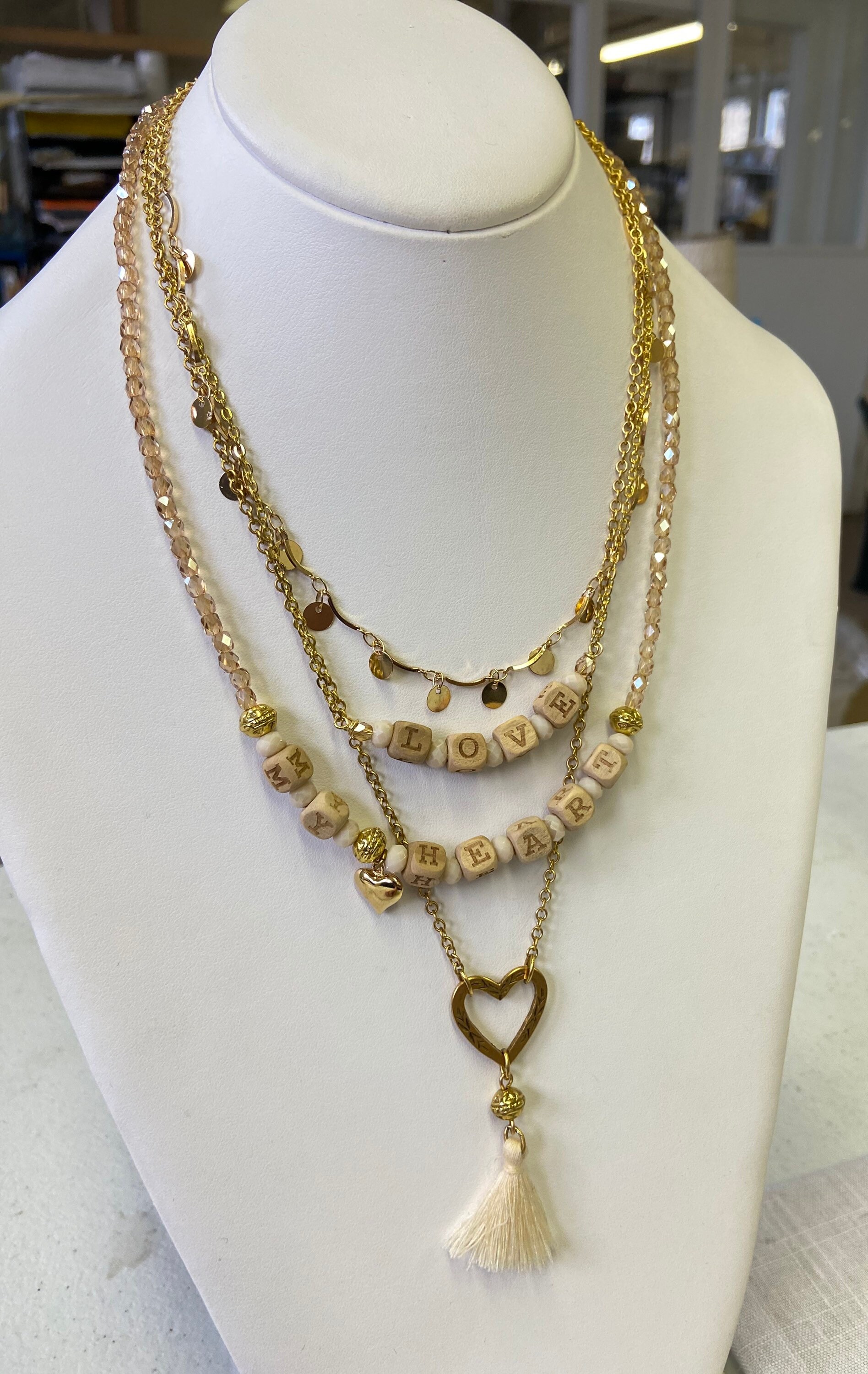 Lenora Dame 4piece My Heart Necklace Set Etsy UK