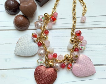 Lenora Dame Rendezvous Triple Heart Locket Necklace