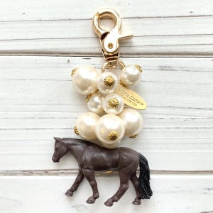 Lenora Dame Horse Purse Charm - Horse Keychain