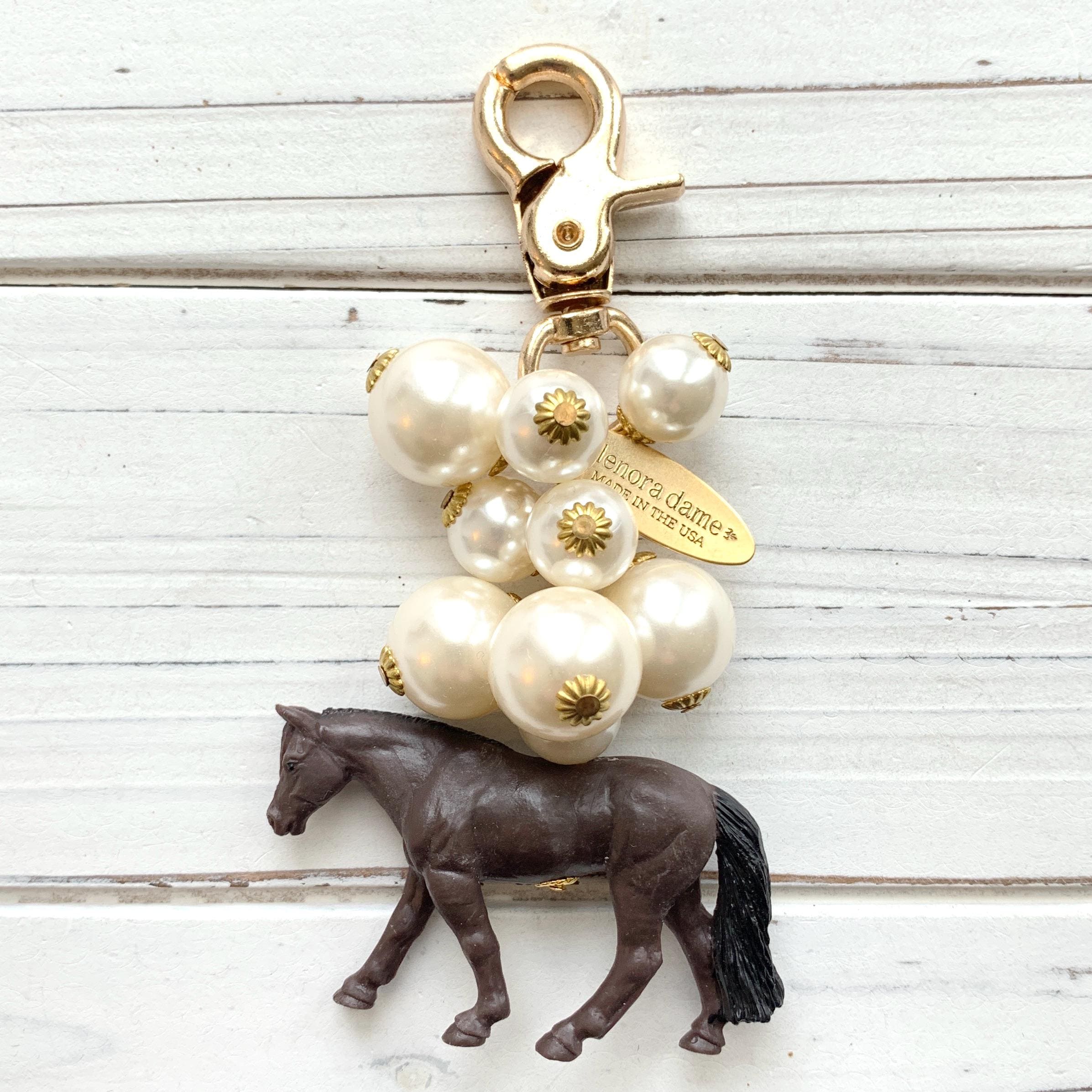 いっちーLORObear key charm Lenora Dame Horse Purse Charm - Horse Keychain - Etsy