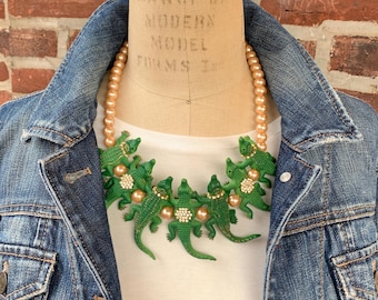 Lenora Dame Alligator Necklace
