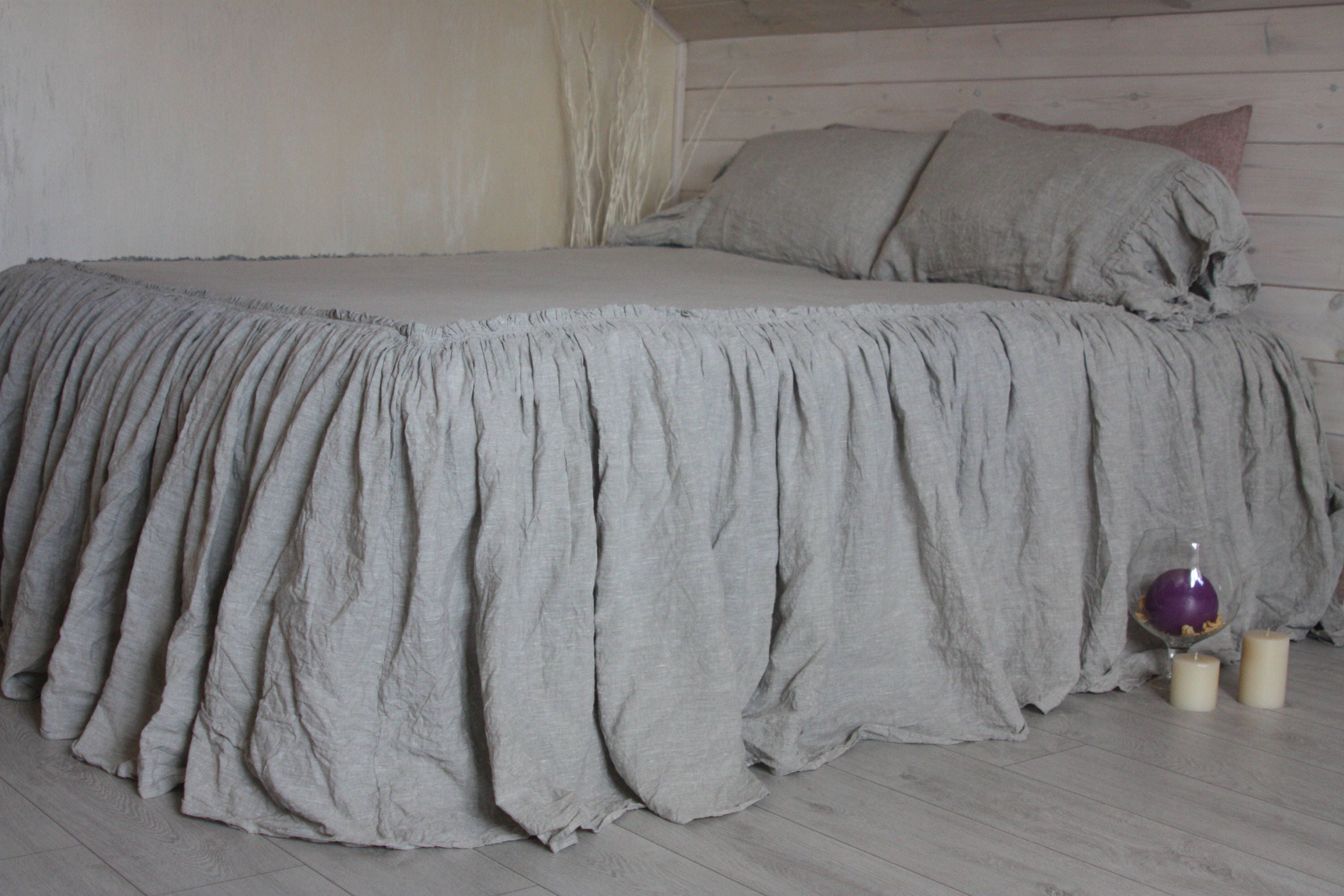 Linen Coverlet Super Soft Linen Bed Cover Bedspread with Etsy