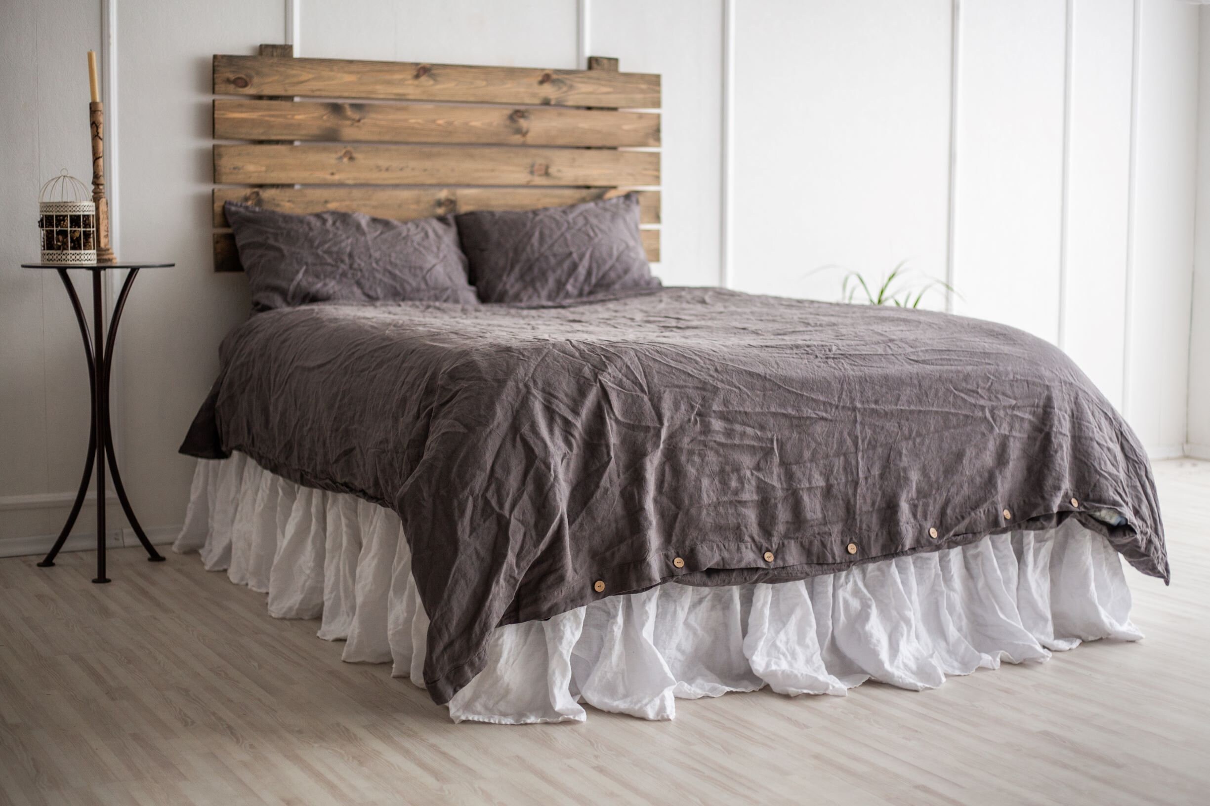 Classic Duvet Cover with buttons any sizes 19 colors Twin Etsy