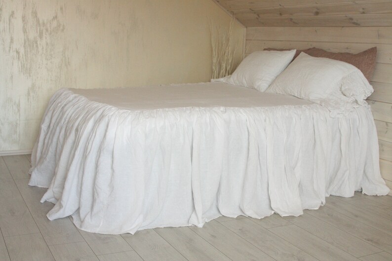 Linen Coverlet Super Soft Linen Bed Cover Bedspread with Etsy