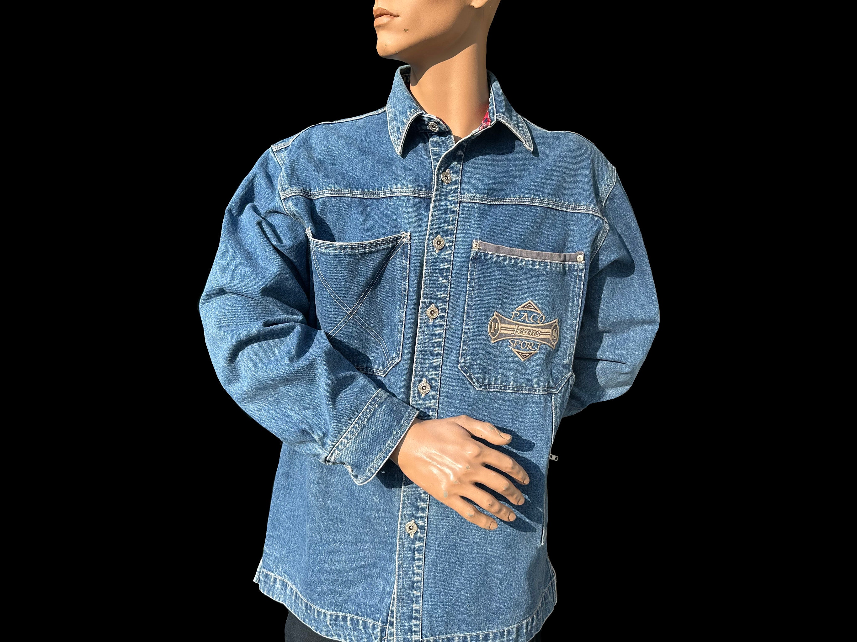 Vintage PACO Jeans Authentic Old School Hip Hop Blue Denim Jean