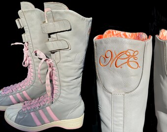 Y2K Missy Elliot X Adidas Superstar Knee High Lace up Boots / UK 7