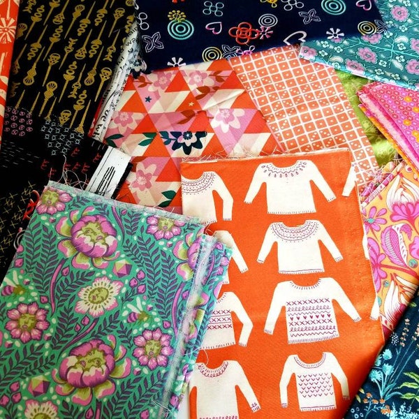 Fat Eighths Fabric Bundle - 6 pieces