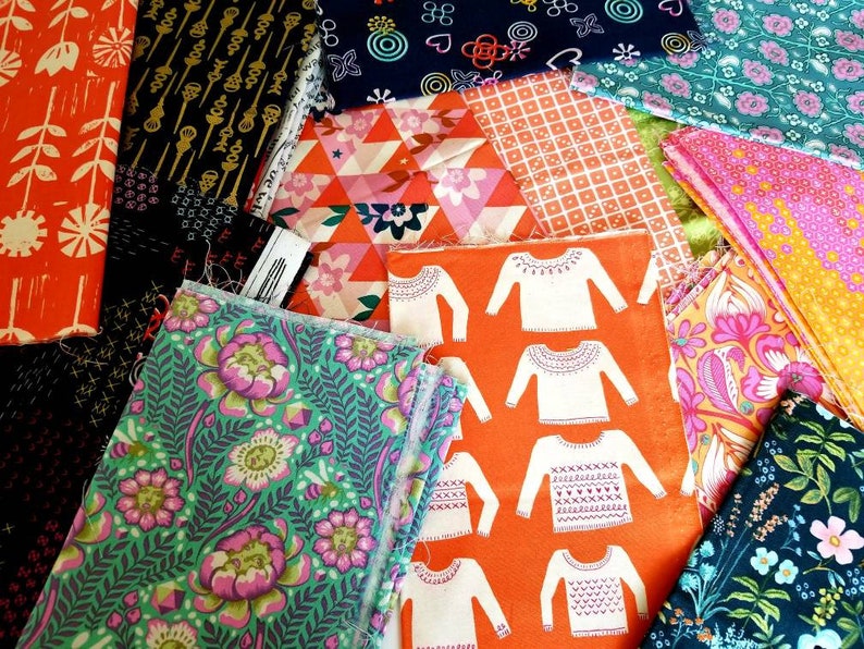Fat Eighths Fabric Bundle 6 Pieces Etsy