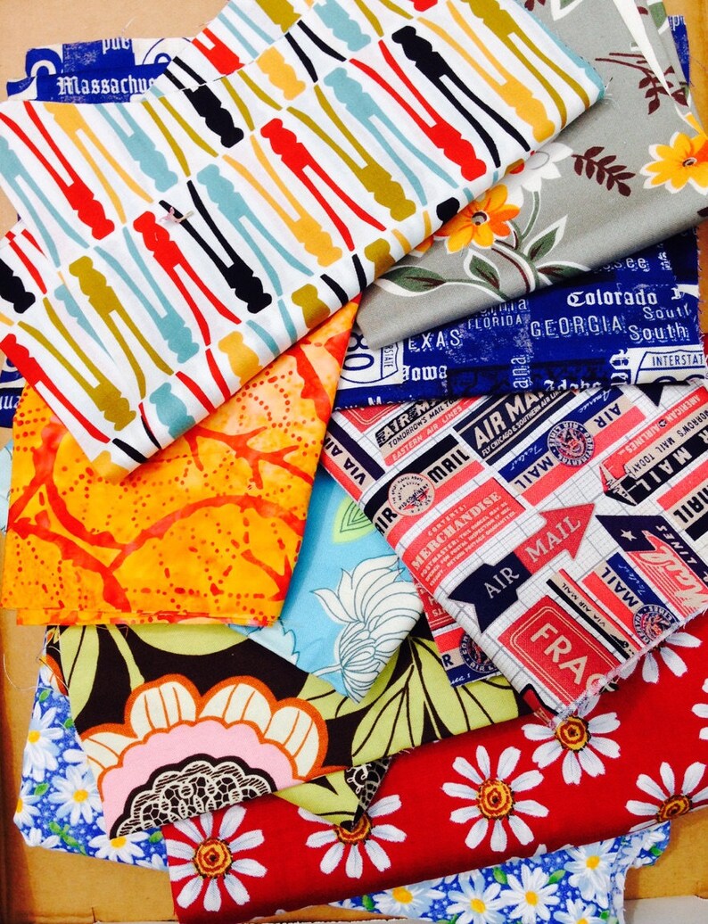 Scrap Fabrics by the Pound 100 Cotton Etsy