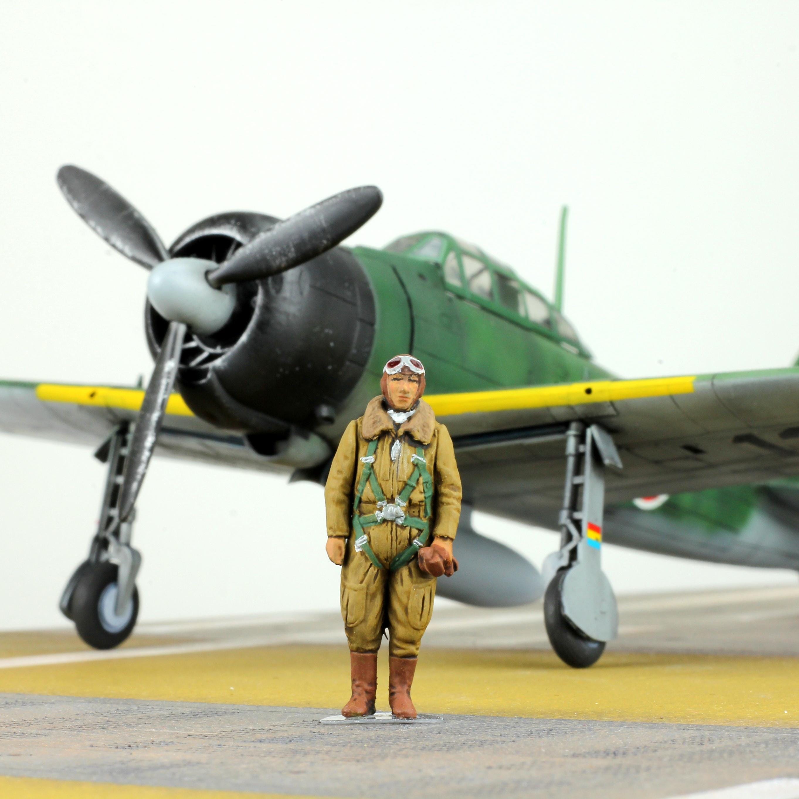 Figurine ProPainted 1:48 Pilote japonais de la Seconde Guerre