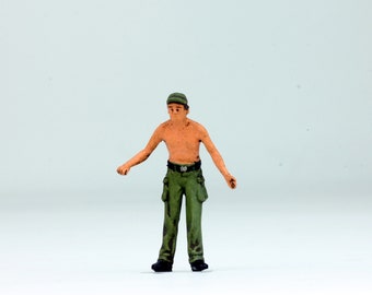 Painted figure USAAF Ground Crew WWII (Set 3) 1:48 (Built and painted by Professional skills)