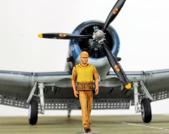 Pre-order ProPainted 1:48 figuur US Navy Yellow Deck Crew WWII (set 1)