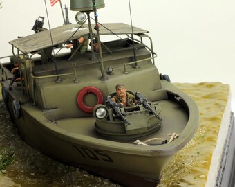 1:35 ジオラマ アメリカ海軍 PBR31 MKII メコン川 - ベトナム戦争