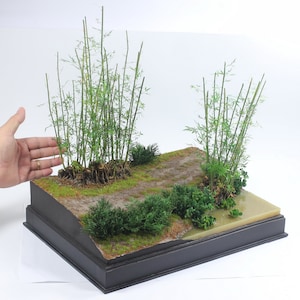 Country side road /w bamboo trees Vietnam war diorama base 1:35 scale (Built and painted by Professional skills)