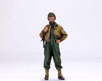 Painted-Figures US Tank Crew, European Theater WW2 1:35 scale (Built and painted by Professional skills)