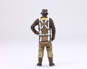 塗装済みフィギュア USAAF パイロット WWII 1:32 スケール (プロの