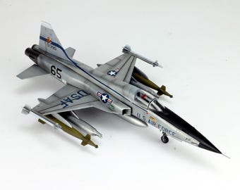 Preorder 1/48 F-5E Tiger II USAF Aircraft Model, Pro Painted Monogram Freedom Fighter, Finished Jet
