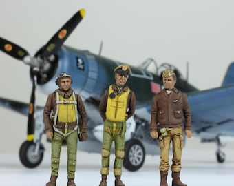 ProPainted セット 03 1:48 フィギュア アメリカ戦闘機パイロット WWII