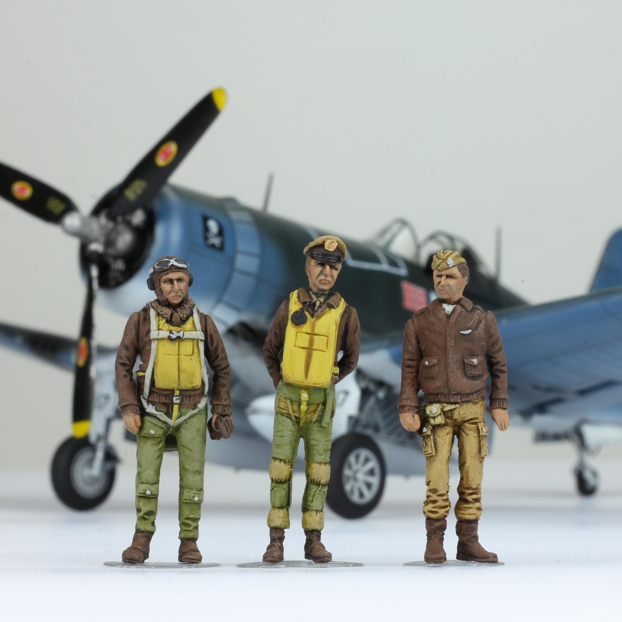 ProPainted セット 03 1:48 フィギュア アメリカ戦闘機パイロット WWII