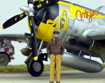 Propainted 1:48 USAAF Fighter Pilot WWII (no Aircraft) - Etsy