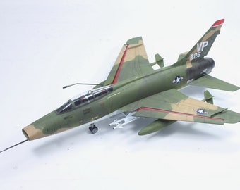 ProBuilt Model USAF F-100F (02 seats) Super Sabre Vietnam war 1:48 (Built and painted by Professional skills)