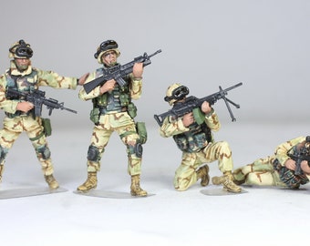 ProPainted Figures US 101st Airborne Div Crew (04 figures) Irak/Afghanistan 2001-2003 Échelle 1:35 (Construit et peint par des compétences professionnelles)
