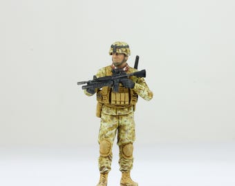 1/6 ミリタリーフィギュア　カスタム　米軍　デザートデジタルカモ 予約受付中 1:35 プロペイント済み 現代アメリカ歩兵 コルドン＝捜索