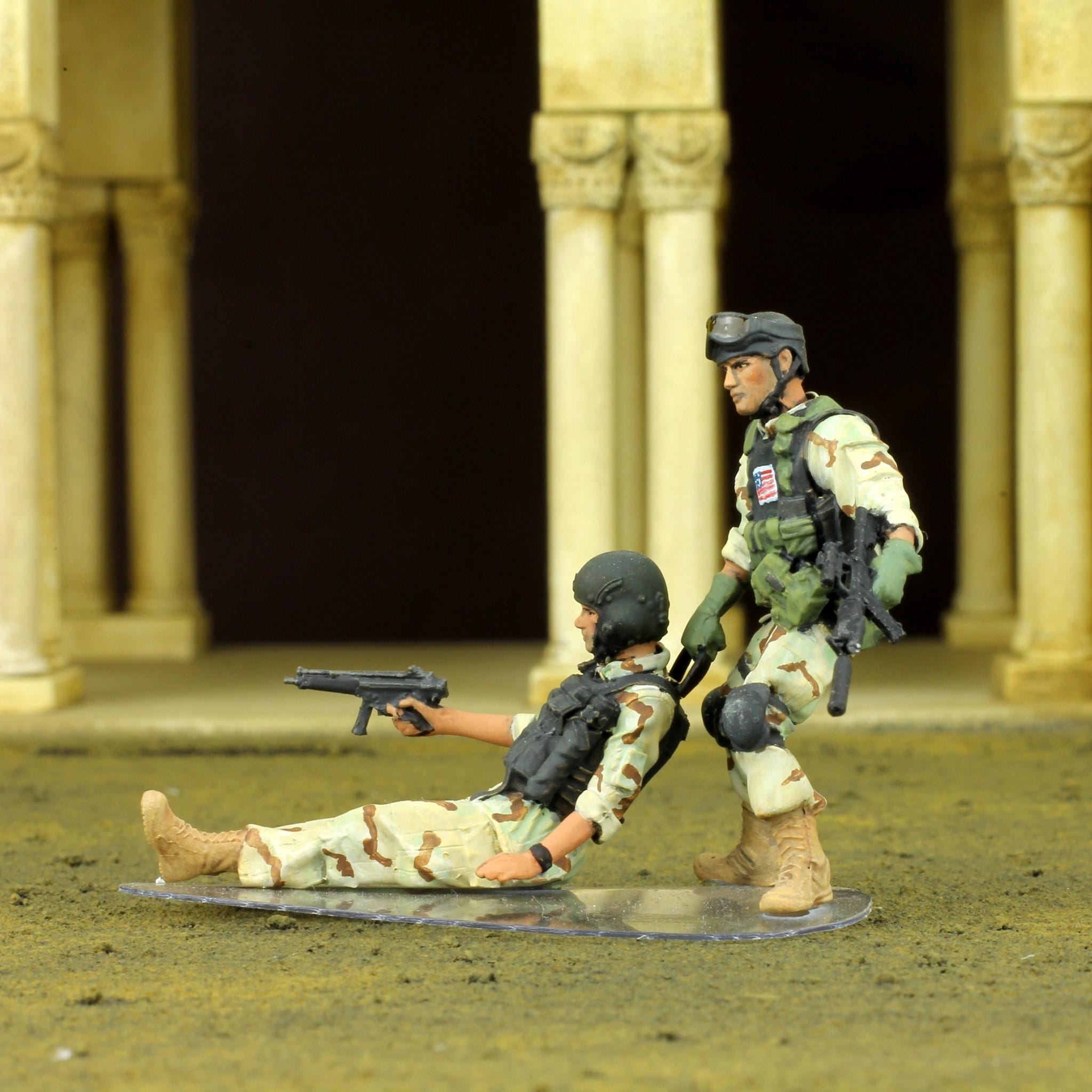 Propainted 1:35 Delta Force Figure Set (4) – Somalia 1993 Battle