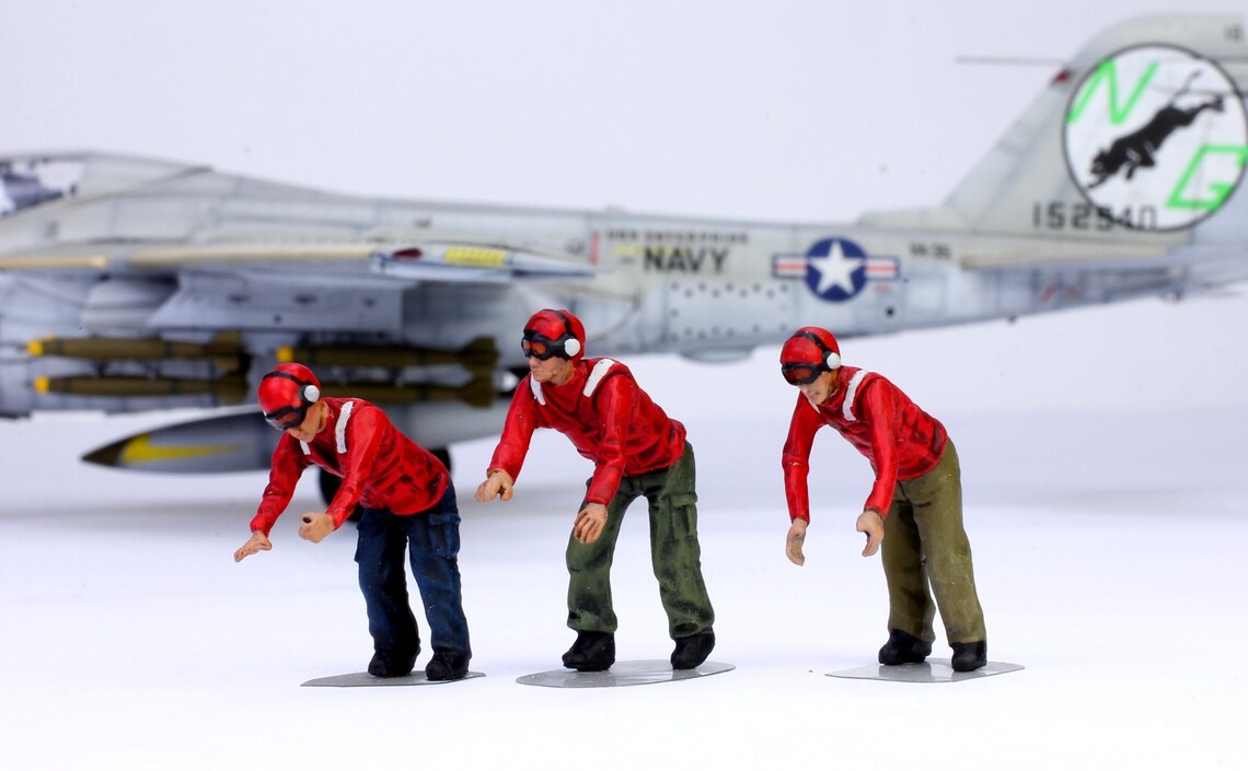 Pro-painted Figures Set 09 1:48 US Navy Aircraft Carrier Crews - Etsy