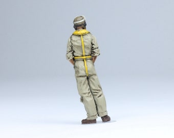 塗装済みフィギュア アメリカ海軍パイロット WWII 1:48 (プロの技術で
