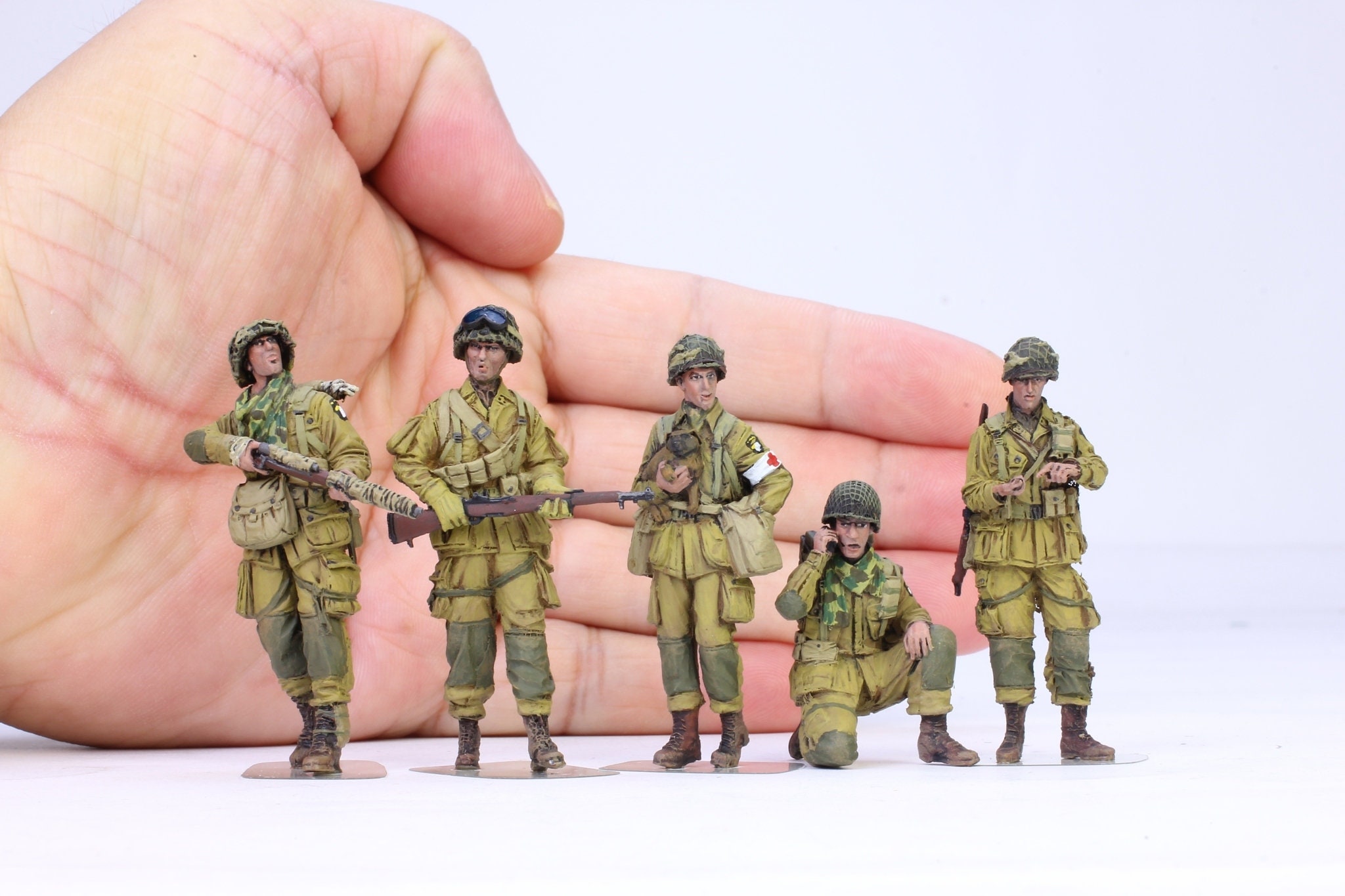 塗装済みフィギュアセット1 アメリカ第101空挺師団、ノルマンディー