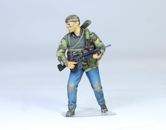 Painted Figure US Navy Seal Special Force in Vietnam War 1:35