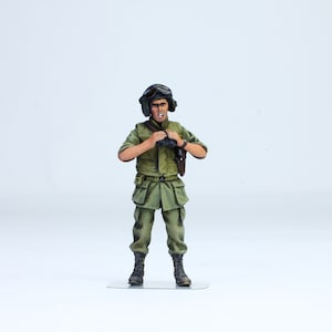 Painted Figure US Tank Crew (For M48 Patton, M41 Bulldog, M551 Sheridan) Vietnam war, 1:35 scale