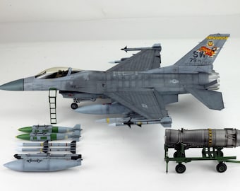 Bloco F-16CJ 50 da USAF, construído profissionalmente, com armas completas, motor e radar (construído e pintado por profissionais qualificados)