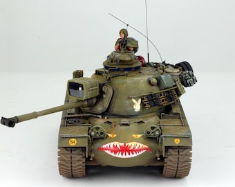 Probuilt Model 1:35 USMC M48A3 Patton /w Gunner Crew in Vietnam