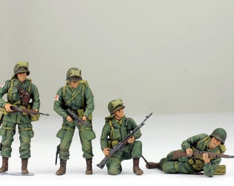 PreOrder 1:35 Propainted Set US Army Airborne Infantry Operation Varsity '45 WW2 (4 figures)