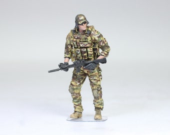 Handmade US Navy Seal Figure: 1/35 Scale Multicam Camouflage